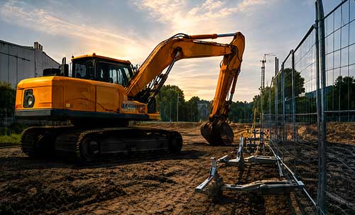 Terreinbeveiliging voor bouwterrein en opslagterrein